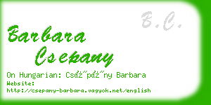 barbara csepany business card